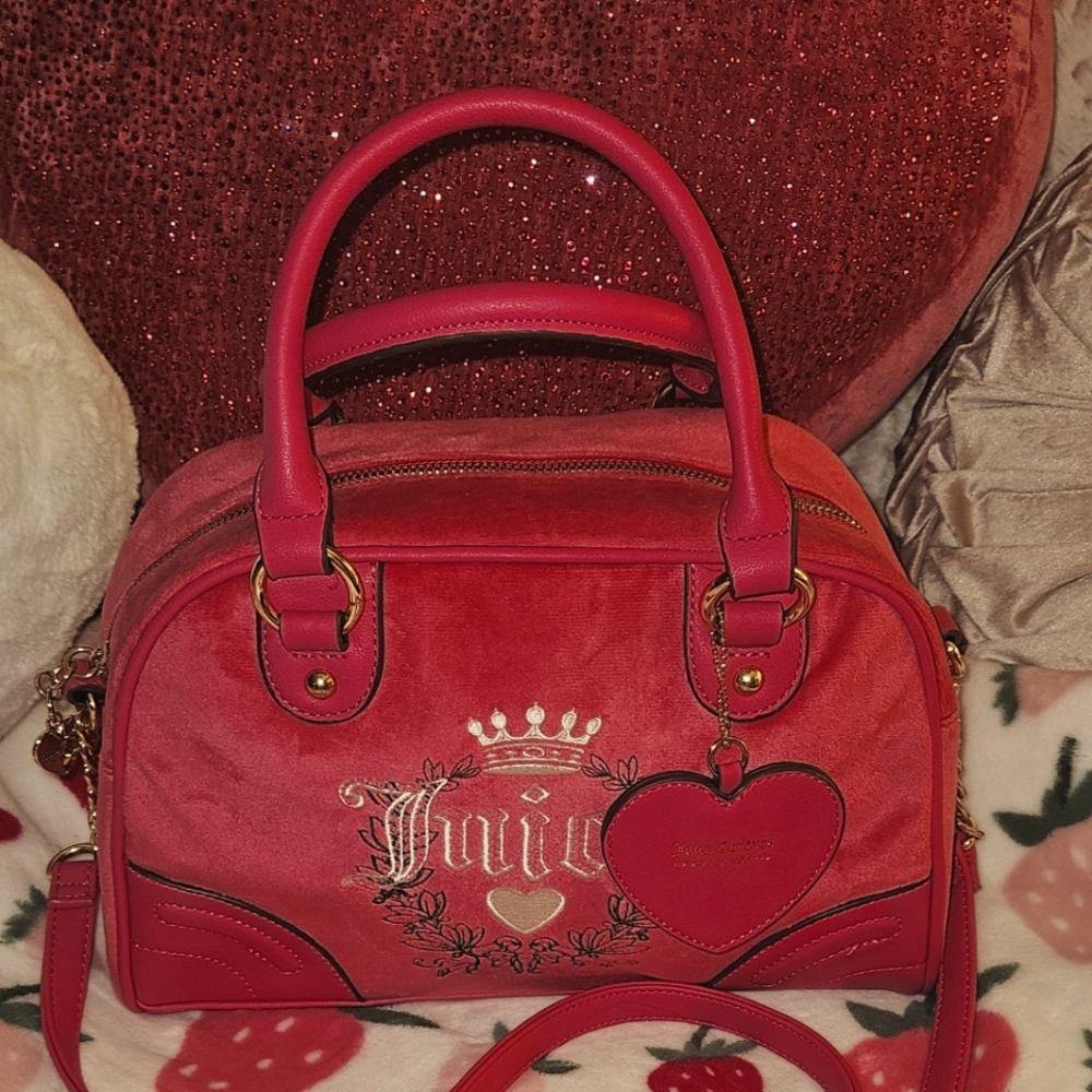 Juicy Couture Pink Heritage Bowler Bag